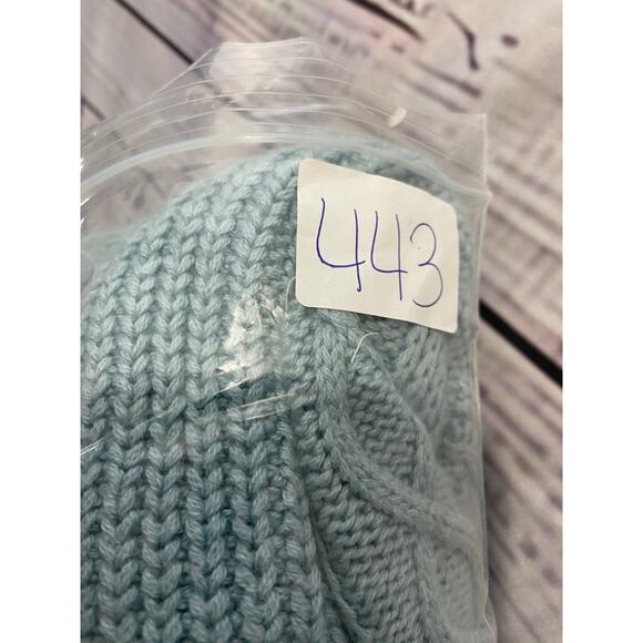 Talbots Cable Knit Sweater Womens Pp Blue Turtleneck Long Slv Cashmere Blend - Picture 9 of 10